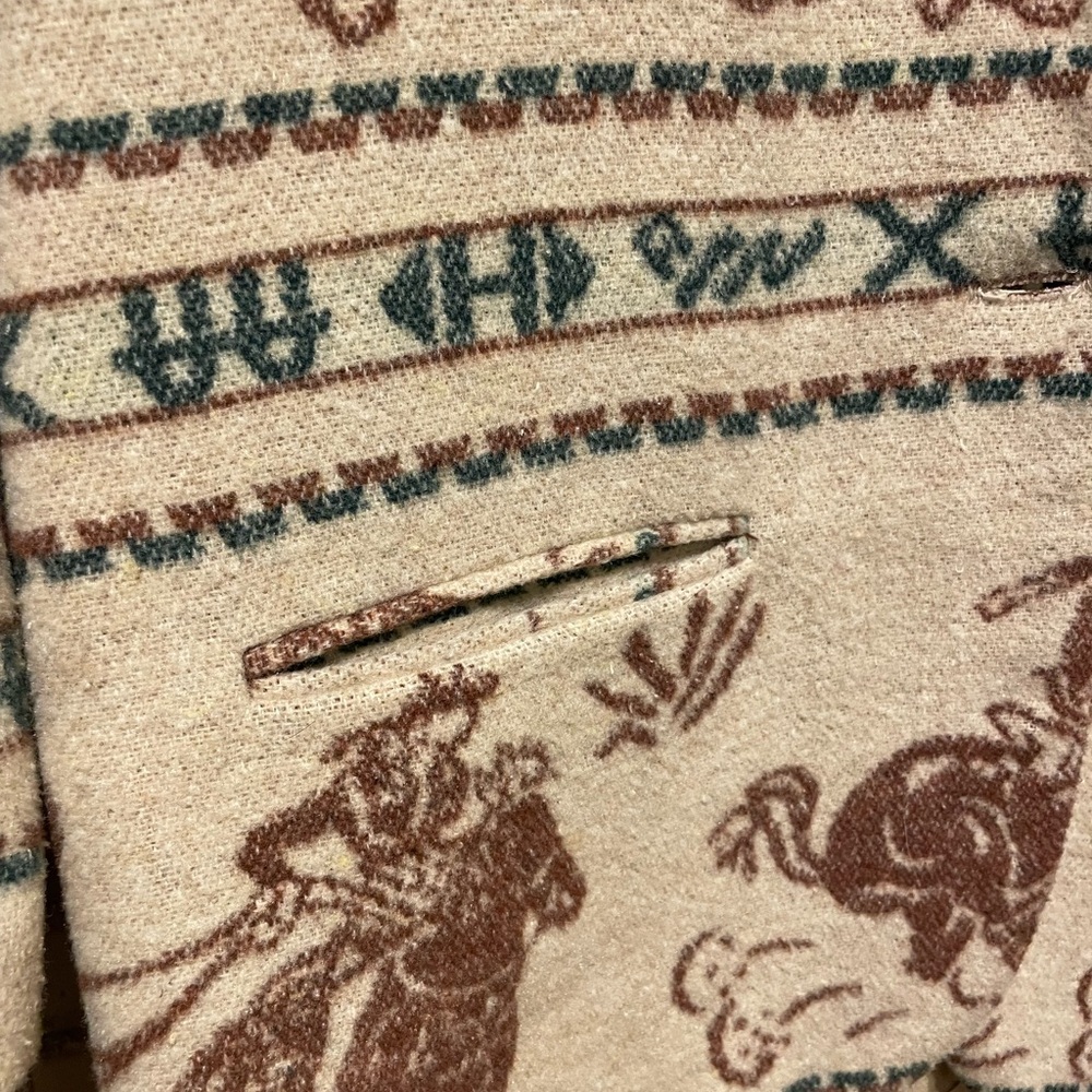 Pendleton Cream and Brown Patterned Blazer - image 5